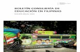 BOLETÍN CONSEJERÍA DE EDUCACIÓN EN FILIPINASf776bffe... · filipino para 2015, incluyendo el Curso de Lengua y Cultura española para profesores Filipinos que se celebra en Santander