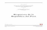 Respuesta de la República del Perú - italaw · bonos soberanos globales, que está implementando un proceso para la resolución histórica y legal de la deuda de bonos de la reforma