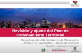 Revisión y ajuste del Plan de Ordenamiento Territorial · Medellín – septiembre 20 de 2013 . Revisión y ajuste Plan de Ordenamiento Territorial ... Resumen de focos de REVISIÓN