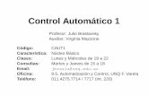 Control Automático 1jhb519/teaching/caut1/Apuntes/C01.pdf · Los primeros ejemplos de dispositivos de control incluyen los sistemas de regulación de relojes y los mecanismos para