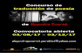 Concurso deahiucr.org.ua/wp-content/uploads/2017/08/Concurso-de... · 2017-08-21 · EL CONCURSO DE TRADUCCIÓN DE POESÍA DE ALEJANDRA PIZARNIK Alejandra Pizarnik es una escritora