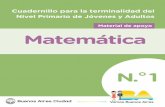 Material de apoyo Matemática 1 - Buenos Aires...Cuadernillos para la terminalidad del Nivel Primario de Jóvenes y Adultos. Material de apoyo Matemática Cuadernillo N.º 1 Coordinación