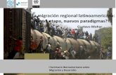 La migración regional latinoamericana: ¿Nueva etapa ... · • Aceptación de migrantes calificados (the best and the brightest), pero rechazo a los de poca preparación. Ambos