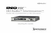 HD Radio™ SiteStreamer™ Manual... · tios de CC. Un segundo conector de CC en el panel posterior permite ‘encade-nar’ módulos INOmini. Esto significa que dos o más unidades