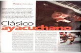 clasicoayacuchano - Sociedad Filarmónica de Lima · las partituras de esas canciones eran más fáciles de encontrar". Su madre escuchaba y alentaba— pensaba que era un niño-músico