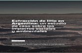 Extracción de litio en Argentina: un estudio de caso sobre ...‘OL.pdf · prender los impactos ambientales de la extracción de litio en la zona. Esto afecta negativamente su capacidad
