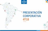 PRESENTACIÓN CORPORATIVA 4T18s2.q4cdn.com/740885614/files/doc_presentations_es/2018/Q4/Corporate... · 3 Cifras excluyen el ajuste por hiperinflación en Argentina (IAS 29). Incluyendo