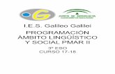 I.E.S. Galileo Galilei PROGRAMACIÓN ÁMBITO LINGÜÍSTICO Y ...iesgalileocordoba.es/wp-content/uploads/2015/11/programación-3º-PMAR.pdfIdentificar y esbozar los rasgos generales