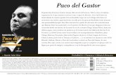 Paco del Gastor - grupoalmuzara.comgrupoalmuzara.com/libro/9788417954970_ficha.pdf · Paco del Gastor El guitarrista Francisco Gómez Amaya (Morón de la Frontera, 1944) es hoy el