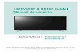 Televisor a color (LED) de Usuario...con tres enchufes de colo. El número de enchufes AV IN en el televisor puede variar según el modelo de TV. L32T660BTS_영문,스페인어.indd