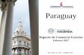 Paraguay - economia.gov.py · Reporte de Comercio Exterior (RCE) Dirección de Integración – Dpto. Estrategias Comerciales e Integración. Al mes de febrero 2017, las exportaciones