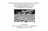 PROGRAMACIÓN DIDÁCTICA TECNOLOGÍA DE LA ...teobaldopower.org/programaciones/PGA-17-18/DEPARTAMENTOS...P R O G R A M A C I Ó N 4 º E S O T I C C U R S O 2 0 1 7 - 1 8 PROGRAMACIÓN