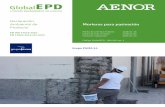 Declaración Ambiental de Morteros para pasivación Producto · 2018-04-24 · Programas de verificación de Declaraciones ambientales GlobalEPD-RCP-006 La Norma Europea EN 15804:2012+A1:2013