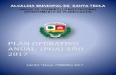 PLAN OPERATIVO ANUAL (POA) AÑO 2017...manera la formulación del POA integrado para el año 2017 contiene las metas estratégicas a ejecutar en el año aprobadas por el Concejo Municipal.