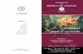 ATADEM Colabora: SANTA u MUSEO DE Imagen de portada ... · Melodías para el recuerdo PROGRAMA CARLOS GUASTAVINO (1912-2000) La rosa y el sauce ALBERTO GINASTERA (1916-1983) Canción