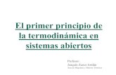 El primer principio de la termodinámica en sistemas abiertos · 2012-01-24 · Aplicación del primer principio a sistemas abiertos •Conservación de la masa La masa, como la energía,