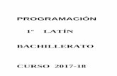 1º LATÍN BACHILLERATO - Gobierno de Canarias...currículo de la ESO y el Bachillerato, Decreto 315/2015, por la que se establece la Ordenación la ESO y Bachillerato en la Comunidad