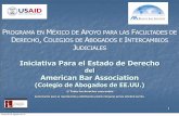 Iniciativa Para el Estado de Derecho - abaroli.mx · 11 PROGRAMA EN MÉXICO DE APOYO PARA LAS FACULTADES DE DERECHO, COLEGIOS DE ABOGADOS E INTERCAMBIOS JUDICIALES Iniciativa Para