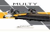 MULTY - TECOI · transmisión de impactos, vibraciones y aportes térmicos. · Equipada con sistemas de control y motorización FANUC™ , que incluyen pantalla táctil, encoders