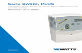 Serie BASIC, PLUS...Centralita electrónica de control para instalaciones de energía solar de la Serie PLUS de marca WATTS hasta 2 paneles solares con pantalla LCD retroiluminada.