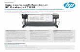 Hoja de datos Impresora multifuncional HP Designjet T830 · ROBUSTA: Resistente a daños para oficinas y lugares de trabajo • Con la mitad del tamaño2 y diseñada para durar, esta
