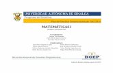 MATEMÁTICAS I - Universidad Autónoma de Sinaloadgep.uas.edu.mx/programassemi/1_CUATRIMESTRE/1.pdf · competencias genéricas y disciplinares básicas del campo de las Matemáticas.