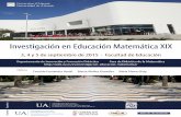 Investigación en Educación Matemática XIX · 2016-04-28 · Investigación en Educación Matemática XIX Edición científica Sociedad Española de Investigación en Educación