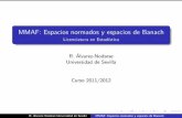 MMAF: Espacios normados y espacios de Banachrenato/clases/aa-af/beamer-ana-fun-AF.pdf · Ejemplos de espacios vectoriales 1 El conjunto de los vectores de Rn cuando la suma de dos