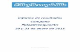 Informe de resultados Campaña #StopBronquiolitis 20 y 21 ... · Informe de resultados Campaña #StopBronquiolitis 20 y 21 de enero de 2015 . ... Hemos perdido 1 seguidor con fecha