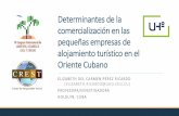 Determinantes de la comercialización en las …...En 2016, Cuba contaba con 2 130 registros de PEAT en el sitio Tripadvisor Cantidad de PEAT en marzo del 2014 y enero del 2016 152