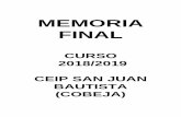 MEMORIA FINAL - Castilla-La Manchaceip-cobeja.centros.castillalamancha.es/sites/ceip... · 2019-07-02 · MEMORIA FINAL CURSO 18/19 CEIP SAN JUAN BAUTISTA (COBEJA) Página 4 1.1.2.