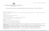 DECLARACIÓN DE CONFORMIDAD DE REVÁLIDA – PM CLASE I- II · 2019-09-20 · Ministerio de Salud y Desarrollo Social Secretaría de Gobierno de Salud A.N.M.A.T. 2019 - Año de la
