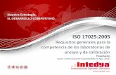 Nuestra Estrategia, SGI - Sistema de Gestión de la Calidad ... y excelencia/ISO 17025/PIC... · ISO/IEC 17025:2005 ¿Por qué es importante? Certificado ISO/IEC 17025 RIGOR TÉCNICO