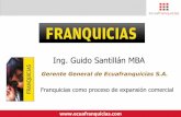 Ing. Guido Santillán MBA Santillan.pdf•Centros de lavado y Lubricación de vehículos. •Centros de Enllantaje y vulcanización. •Locales de venta de computadoras y tecnología.