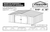 Manual del propietario e instrucciones de · PDF file construyendo un piso o una cubierta de madera, el Arrow ﬂ oor frame kit en la parte superior del piso o la cubierta se monta
