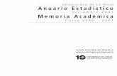 Universidad de La Rioja Anuario Estadístico · En efecto, a lo largo de sus últimas publicaciones, el Anuario Estadístico 2001 – Memoria Académica del curso 2000-2001 ha ido