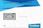 Lavadora-secadoradownload.beko.com/Download.UsageManualsBeko/ES/es_ES... · 2016-05-12 · aptos para su uso en lavadoras. • No coloque ni deje la máquina en lugares donde esté