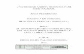 UNIVERSIDAD ANDINA SIMÓN BOLÍVAR ÁREA DE DERECHO. …repositorio.uasb.edu.ec/bitstream/10644/3312/1... · Régimen Simplificado Ecuatoriano, como medio para regularizar la informalidad