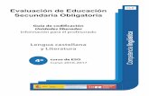 CLE Evaluación de Educación Secundaria Obligatoriacurso de ESO Curso 2016-2017 Competencia lingüística Evaluación de Educación Secundaria Obligatoria CLE Lengua castellana y