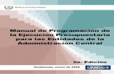 MINISTeRIO De fiNANZAS PUBLICAS...Hoja No. 2 del Acuerdo Ministerial (Iue aprueba el Manual de Programación de la Ejecución Presupuestada para las Entidades de la Administración