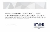 INFORME ANUAL DE TRANSPARENCIA 2014inicio.inai.org.mx/Informes 2014/Anexo 2.16 Duodécimo...Transparencia, ubicado en la página de Internet del Instituto , se realizaron trimestralmente
