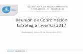 Reunión de Coordinación Estrategia Invernal 2017 · 1. Pronóstico Meteorológico y de Calidad del Aire para la temporada invernal 2017-2018- Dr. Ángel Meulenert Peña 2. Protocolo