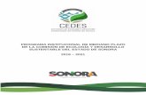 PROGRAMA INSTITUCIONAL DE MEDIANO PLAZO …...con la Comisión de Ecología y Desarrollo Sustentable del Estado de Sonora (CEDES), realizaron un estudio referente a los Gases de Efecto