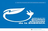 MÓDULO IV: Gestión eficiente de la ENERGÍA · La generación y uso de la energía producen un impacto en el ambiente por los residuos generados. Así las centrales nucleares gene-