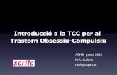 Introducció a la TCC per al Trastorn Obsessiu-Compulsiu“Apunts” per al diagnòstic diferencial - Edat d’inici: 2 pics: 10 i 20/30 anys ... /formulació de cas 2. Psicoeducació
