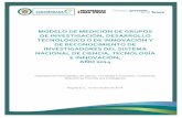 Modelo de medición de Grupos de Investigación, Tecnológica y de … · 2015-12-21 · MODELO DE MEDICIÓN DE GRUPOS DE INVESTIGACIÓN, DESARROLLO TECNOLÓGICO O DE INNOVACIÓN