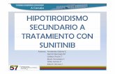 HIPOTIROIDISMO SECUNDARIO A TRATAMIENTO CON SUNITINIB - SEFH | Sociedad Española de ... · 2012-11-26 · presenta una incidencia de hipotiroidismo superior a la descrita a la ficha