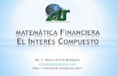 Ms. C. Marco Vinicio Rodríguez …...Con respecto a la tasa de interés, las palabras Convertible, Compuesto, Nominal o Capitalizable, se toman como sinónimos y nos indica el numero
