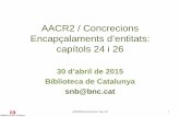 AACR2 / Concrecions Encapçalaments d’entitats: capítols 24 i 26cantic.bnc.cat/files/cantic_accr2_24_2015.pdf · 2015-05-06 · 21.1B2. Regla general Categories (2) d. Obres que