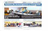 Boletín de Investigación y Postgrado - USAC · guatemaltecos en el ex-tranjero por medio de in-centivos, formación nuevos investigadores en los niveles de postgrado, a través